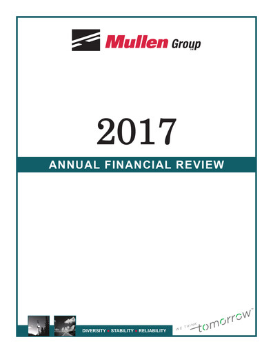 Miniature Mullen Group Rapport financier 2017
