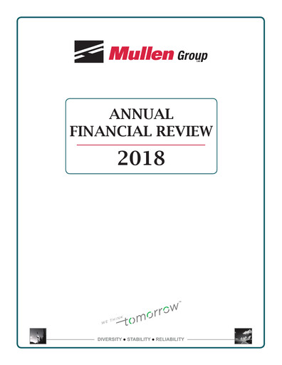 Miniature Mullen Group Rapport financier 2018