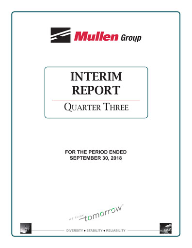Vorschaubild Mullen Group Quartalsbericht 2018-q3