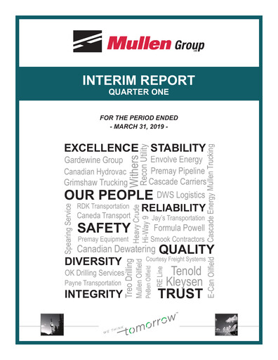 Thumbnail Mullen Group Quarterly Report 2019-q1