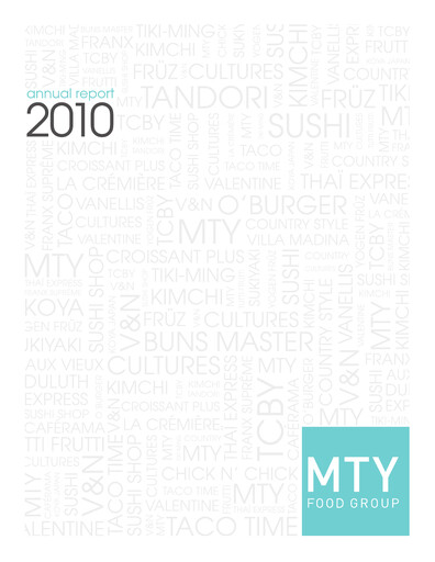 Thumbnail MTY Food Group Annual Report 2010
