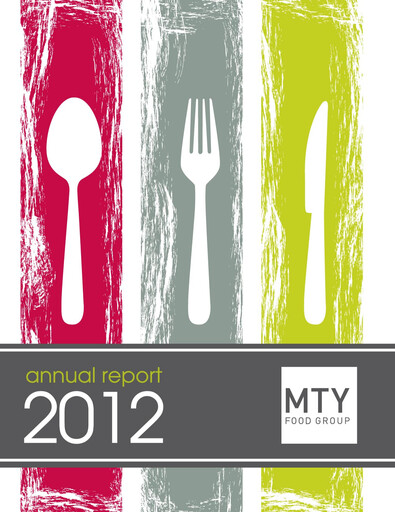 Thumbnail MTY Food Group Annual Report 2012