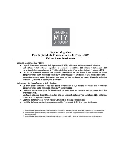 Thumbnail MTY Food Group Quarterly Report 2026-q1