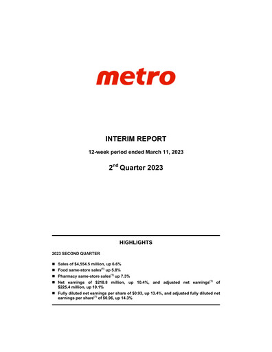 Vorschaubild Metro Quartalsbericht 2023-q2
