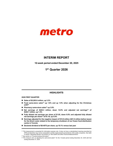 Vorschaubild Metro Quartalsbericht 2026-q1