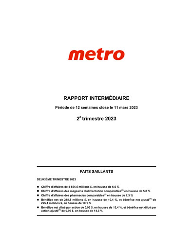 Vorschaubild Metro Quartalsbericht 2023-q2