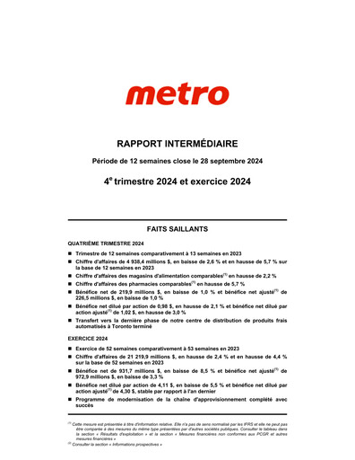 Vorschaubild Metro Quartalsbericht 2024-q4