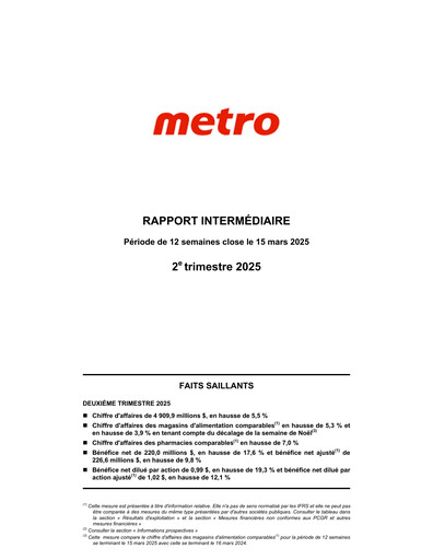Vorschaubild Metro Quartalsbericht 2025-q2