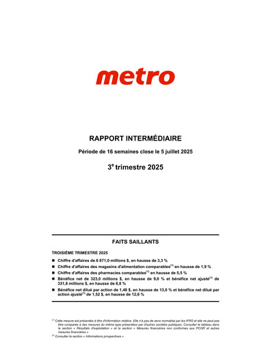 Vorschaubild Metro Quartalsbericht 2025-q3