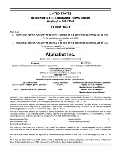 Thumbnail Alphabet (Google) Quarterly Report 2022-q2