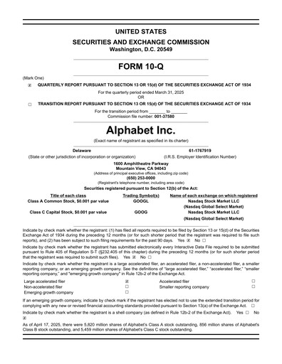 Thumbnail Alphabet (Google) Quarterly Report 2025-q1