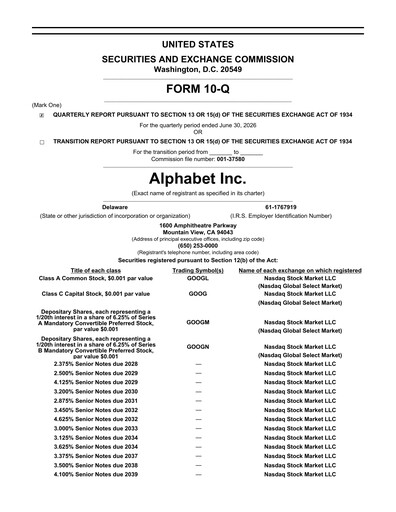 Thumbnail Alphabet (Google) Quarterly Report 2026-q2