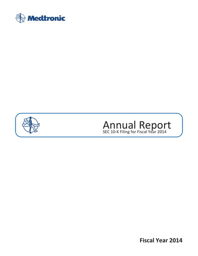 Thumbnail Medtronic Annual Report 2014