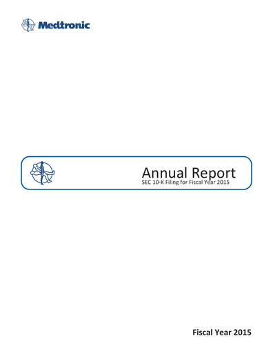 Thumbnail Medtronic Annual Report 2015