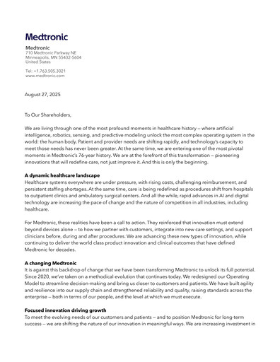 Thumbnail Medtronic Annual Report 2025