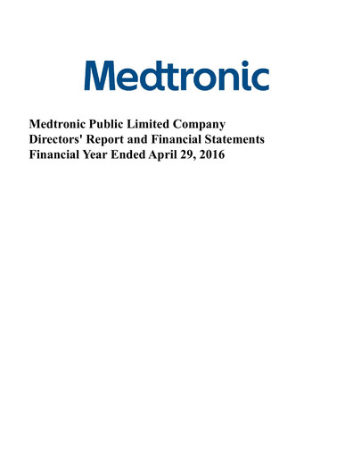 Thumbnail Medtronic Financial Statement 2016