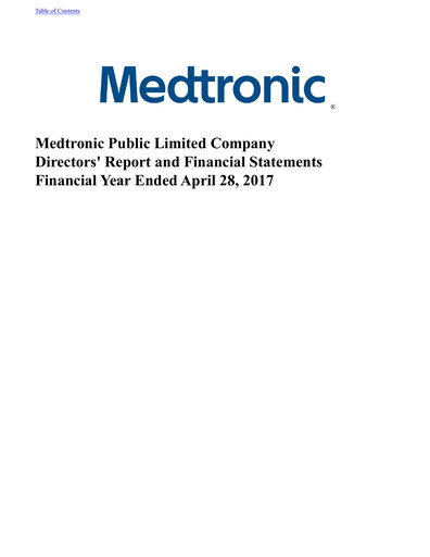 Thumbnail Medtronic Financial Statement 2017