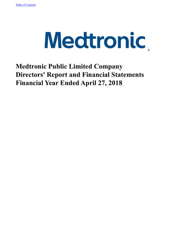 Thumbnail Medtronic Financial Statement 2018