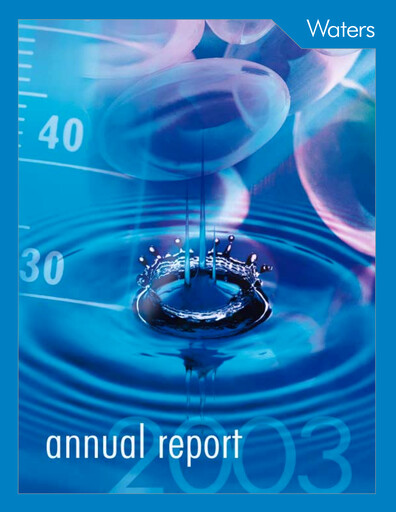Thumbnail Waters Corporation Annual Report 2003