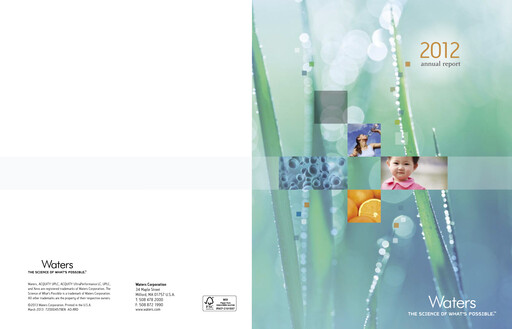 Thumbnail Waters Corporation Annual Report 2012