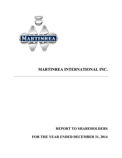 Thumbnail Martinrea International Annual Report 2014