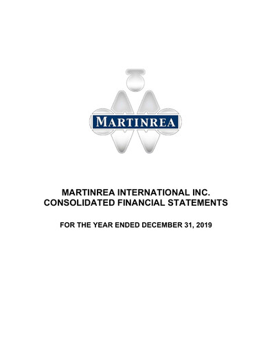 Thumbnail Martinrea International Financial Statement 2019