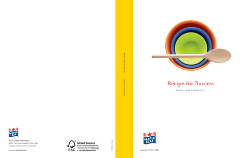 Thumbnail Maple Leaf Foods Annual Report 2007
