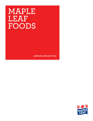 Thumbnail Maple Leaf Foods Annual Report 2010