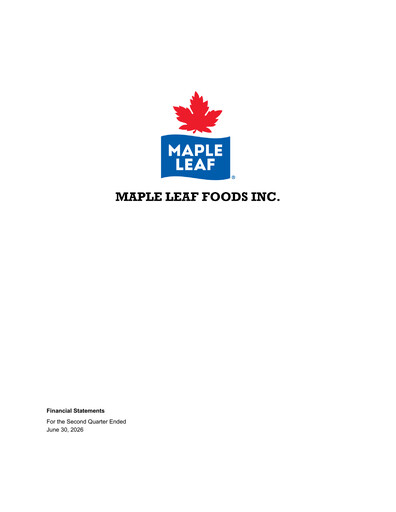 Thumbnail Maple Leaf Foods Financial Statement 2026-q2