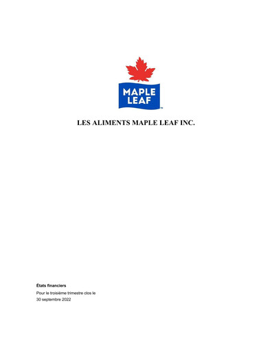 Thumbnail Maple Leaf Foods Financial Statement 2022-q3
