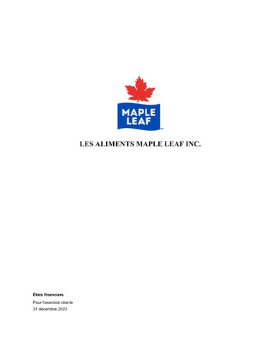 Thumbnail Maple Leaf Foods Financial Statement 2023