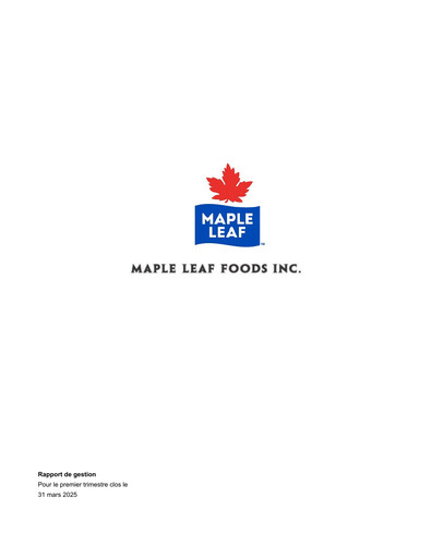 Thumbnail Maple Leaf Foods Quarterly Report 2025-q1