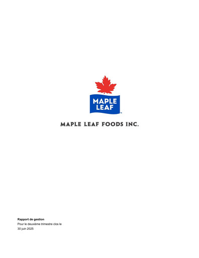 Thumbnail Maple Leaf Foods Quarterly Report 2025-q2