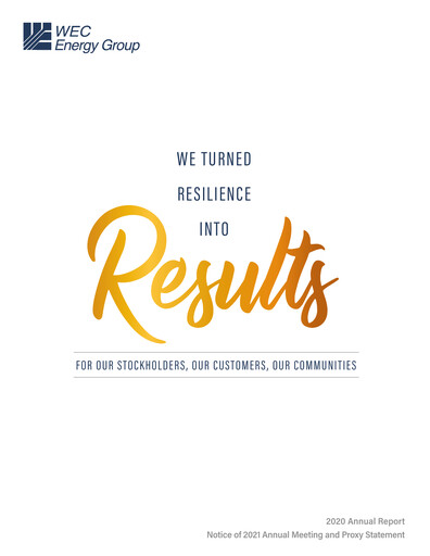 Thumbnail WEC Energy Group Annual Report 2020
