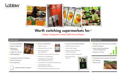 Thumbnail Loblaw Companies Annual Report 2008