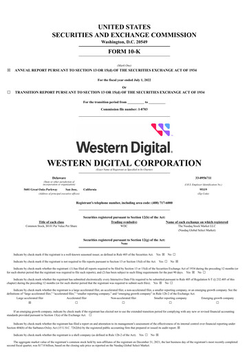 Thumbnail Western Digital Annual Report 2022