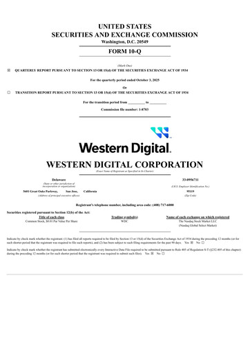 Thumbnail Western Digital Quarterly Report 2026-q1
