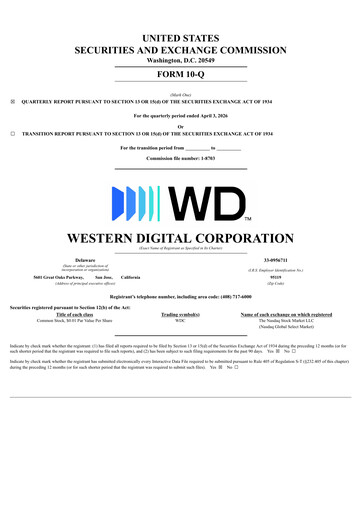 Thumbnail Western Digital Quarterly Report 2026-q3