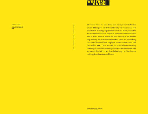 Thumbnail Western Union Annual Report 2006
