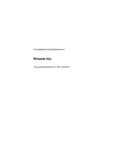 Thumbnail Kinaxis Financial Statement 2017