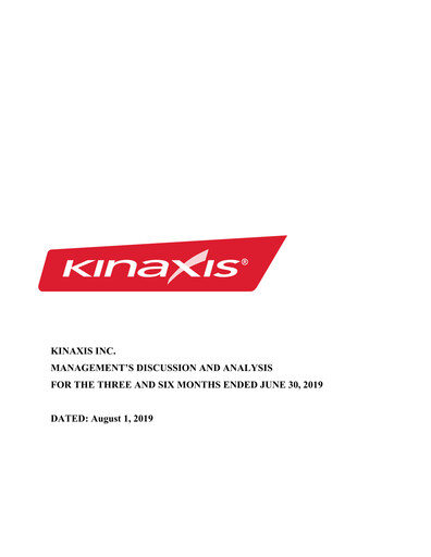 Thumbnail Kinaxis Quarterly Report 2019-q2
