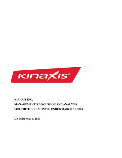 Thumbnail Kinaxis Quarterly Report 2020-q1