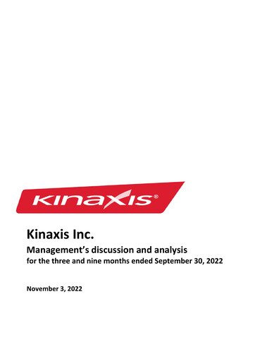 Thumbnail Kinaxis Quarterly Report 2022-q3