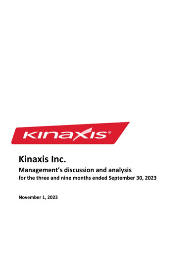 Thumbnail Kinaxis Quarterly Report 2023-q3