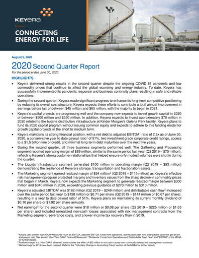 Thumbnail Keyera Quarterly Report 2020-q2