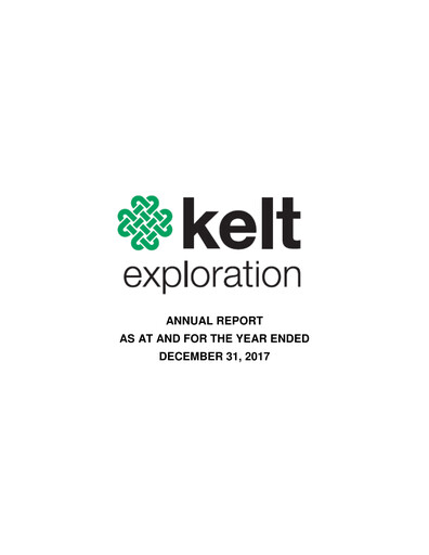 Thumbnail Kelt Exploration Annual Report 2017