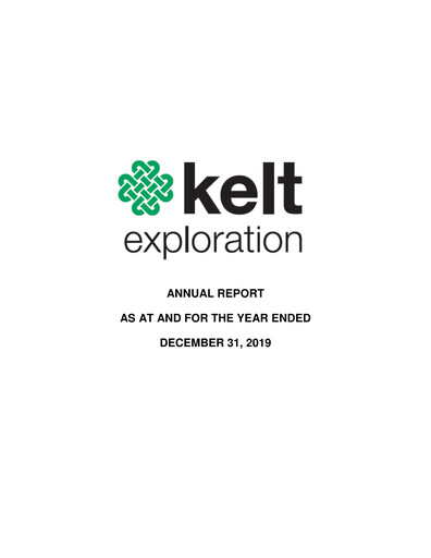 Thumbnail Kelt Exploration Annual Report 2019