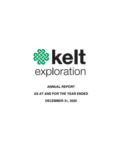 Thumbnail Kelt Exploration Annual Report 2020
