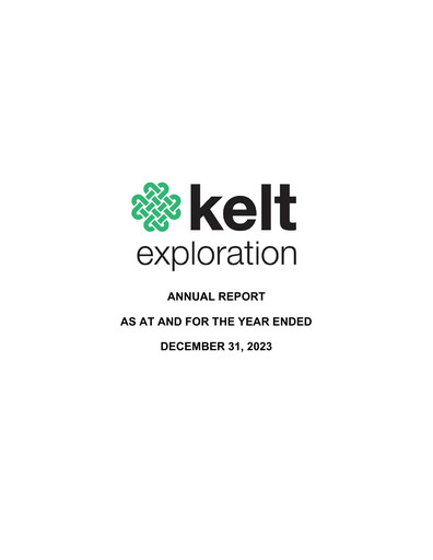 Thumbnail Kelt Exploration Annual Report 2023
