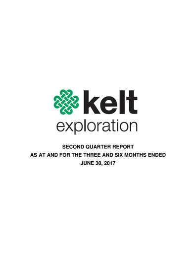 Thumbnail Kelt Exploration Quarterly Report 2017-q2